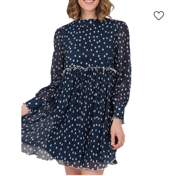 Saks DANIEL RAINN Dot Print Mini Dress - Picture 1 of 9